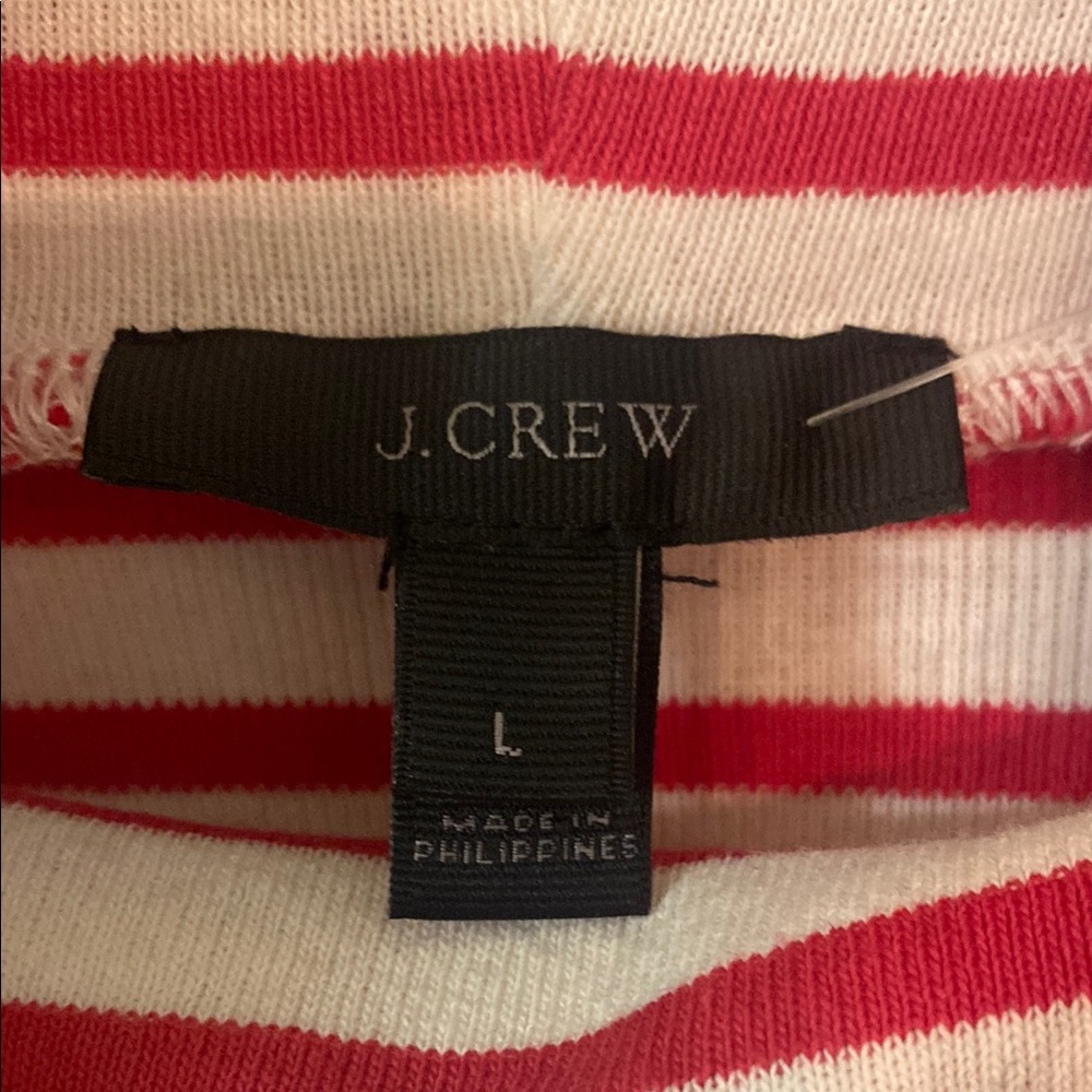 J.Crew Red and White Striped Turtleneck Dress - Picture 3 of 5